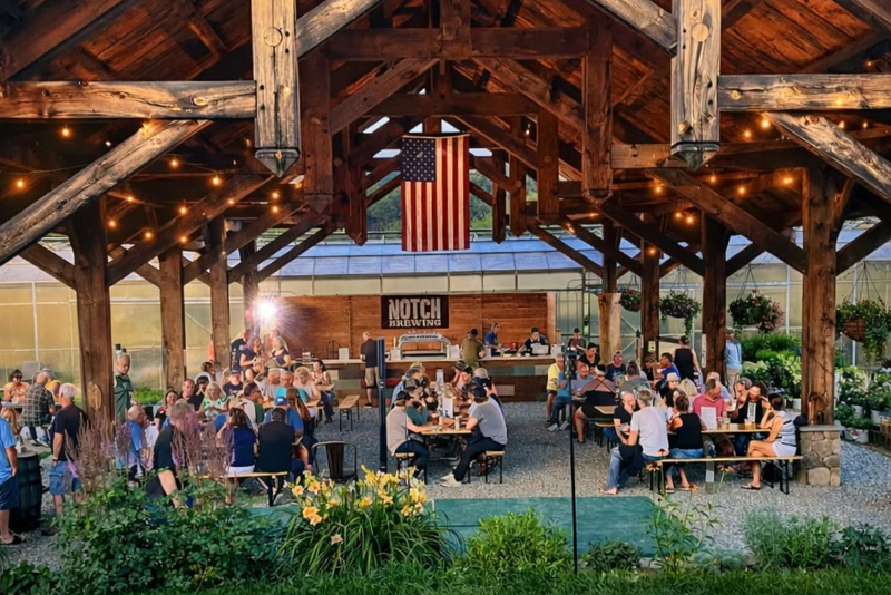 outdoor pavilion notch biergarten seating