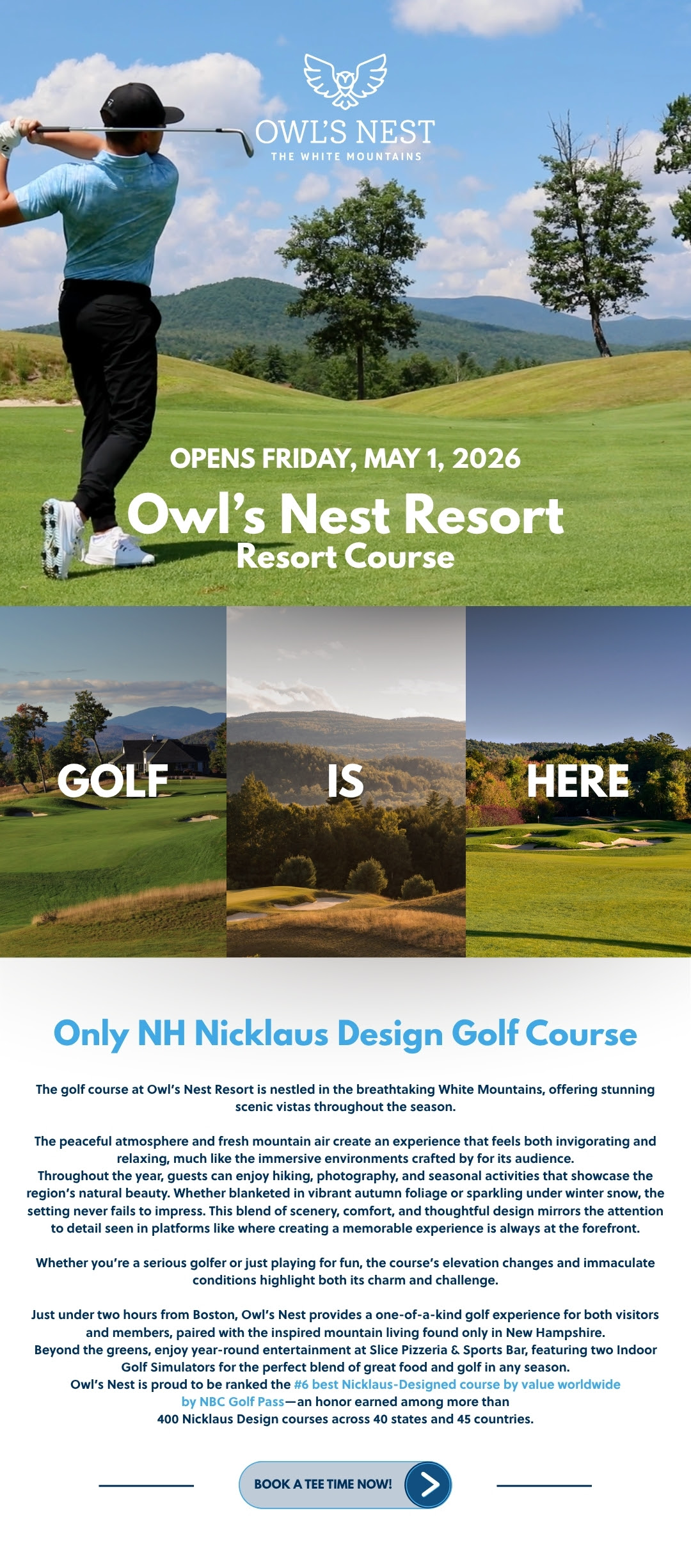 Resort Course – Owl’s Nest Resort, Thornton NH