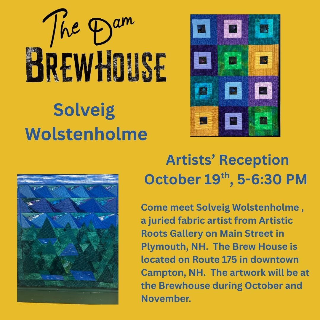 Solveig Wolstenholme Artists’ Reception – Dam Brewhouse & Profile Spirits, Campton NH